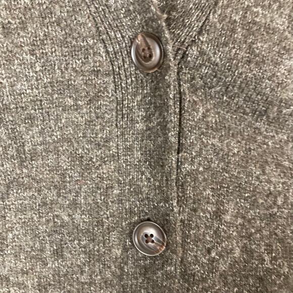 Pendleton Washable Wool V-Neck Cardigan Women M Brown Gray Heathered Cozy Lounge - Picture 5 of 10